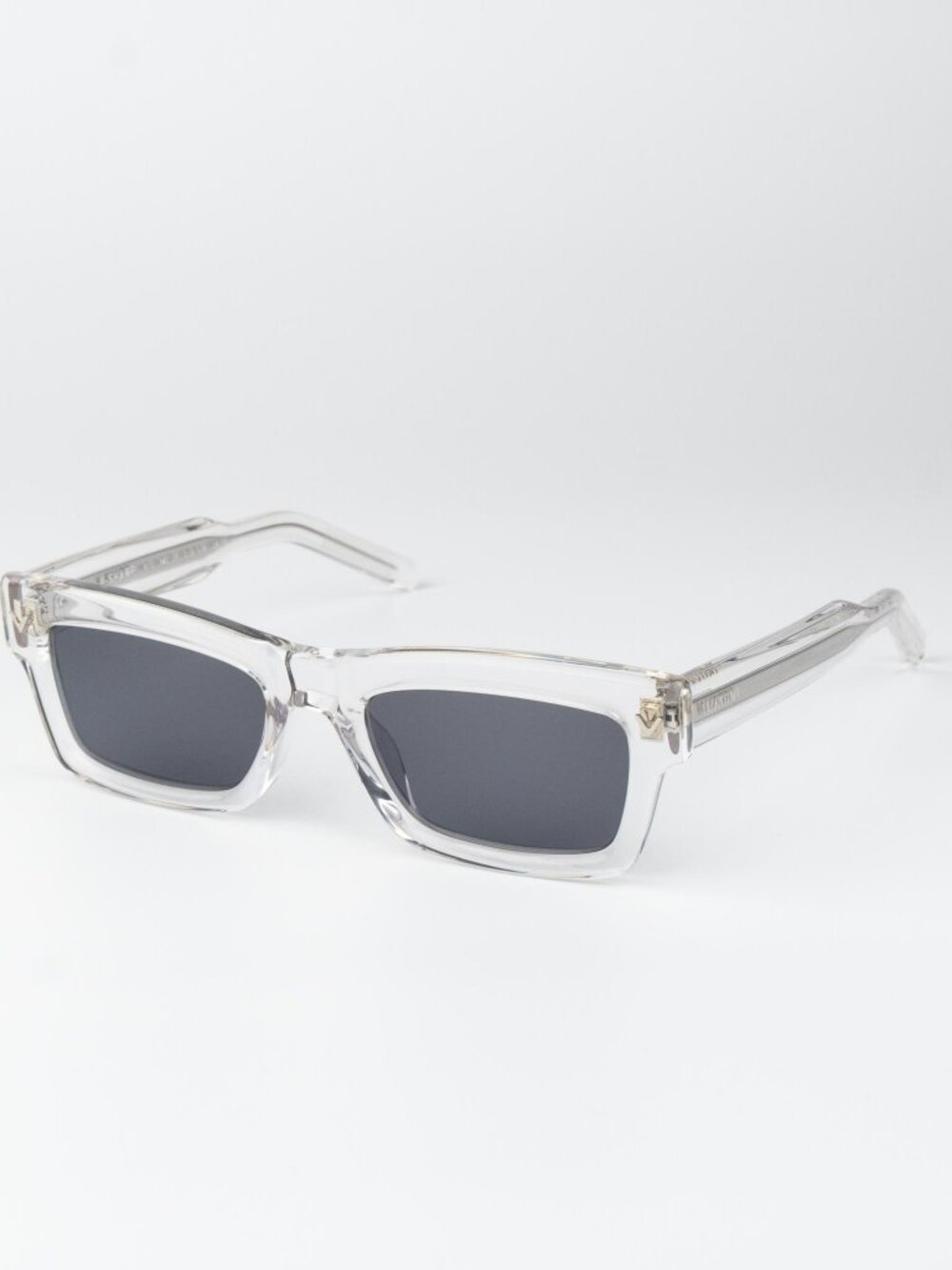 Valentino Men Sunglasses Transparent Grey Rectangle V-SHARP VLS-134 C